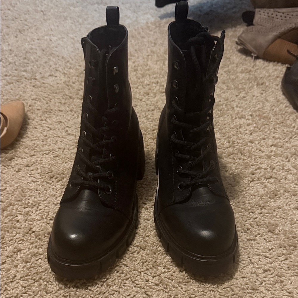 MIA Black Combat Lace-Up Boots